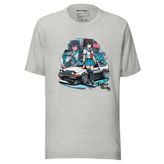 Fancy Bois Toyota Corolla AE86 Grey Tee