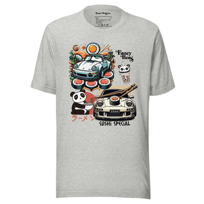 Fancy Bois Porsche 911 Carrera Sushi Special Grey Tee