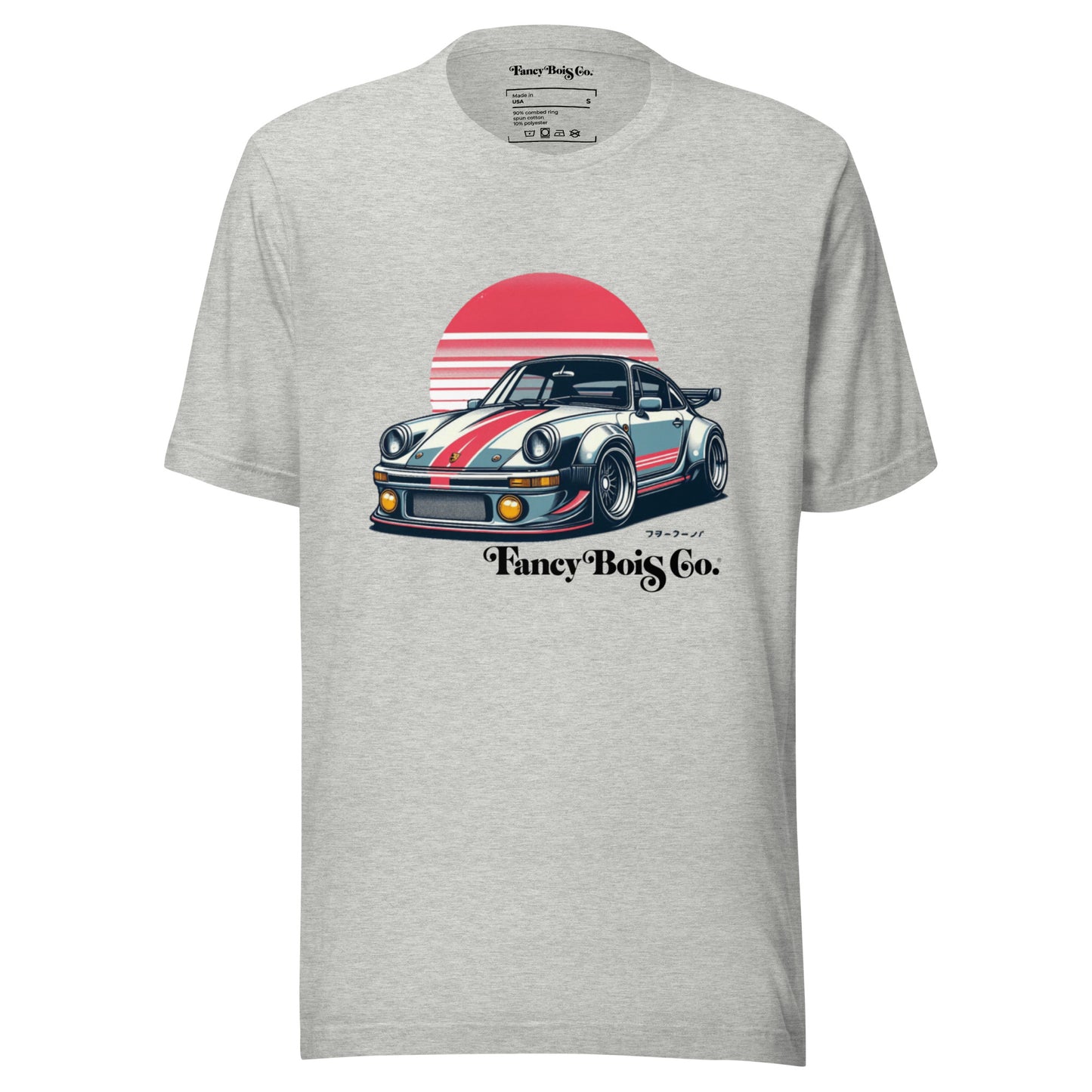 Fancy Bois Porsche 911 Carrera Rising Sun Grey Tee