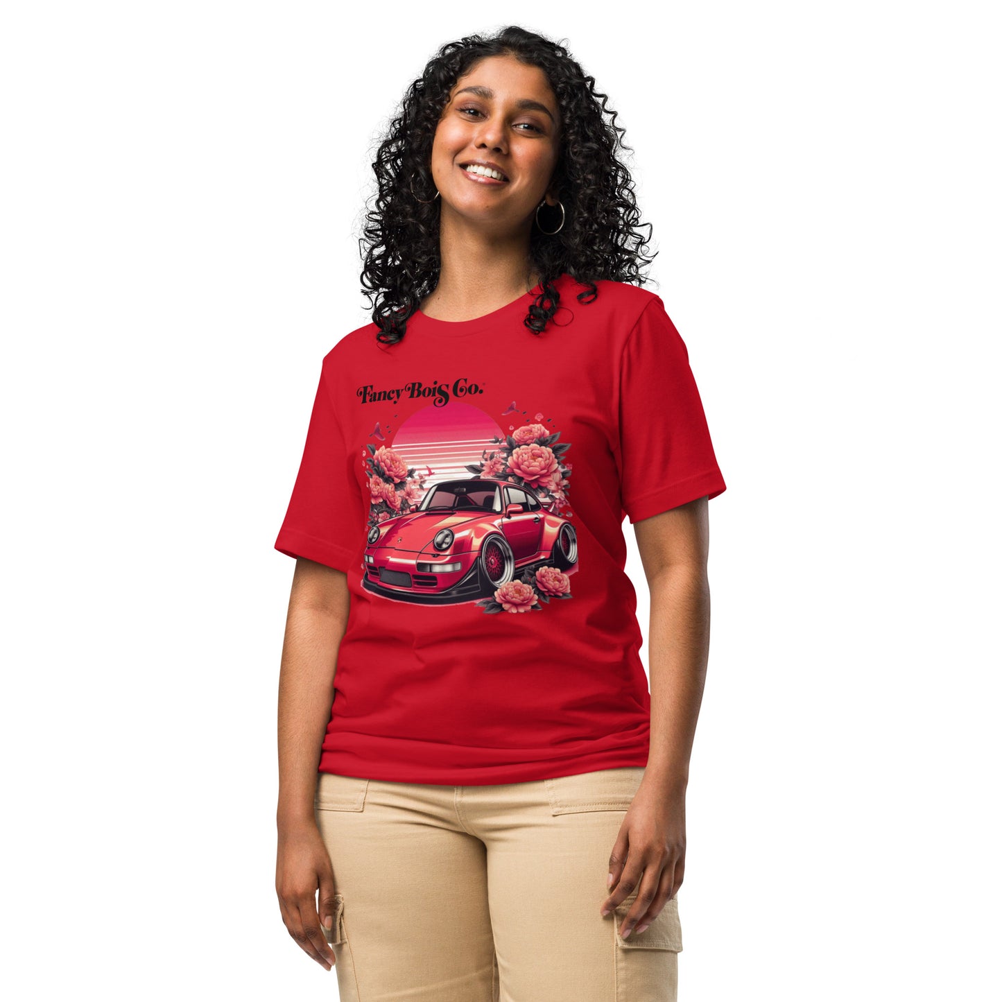 Fancy Bois Red Porsche 993 911 Carrera Cherry Red Tee