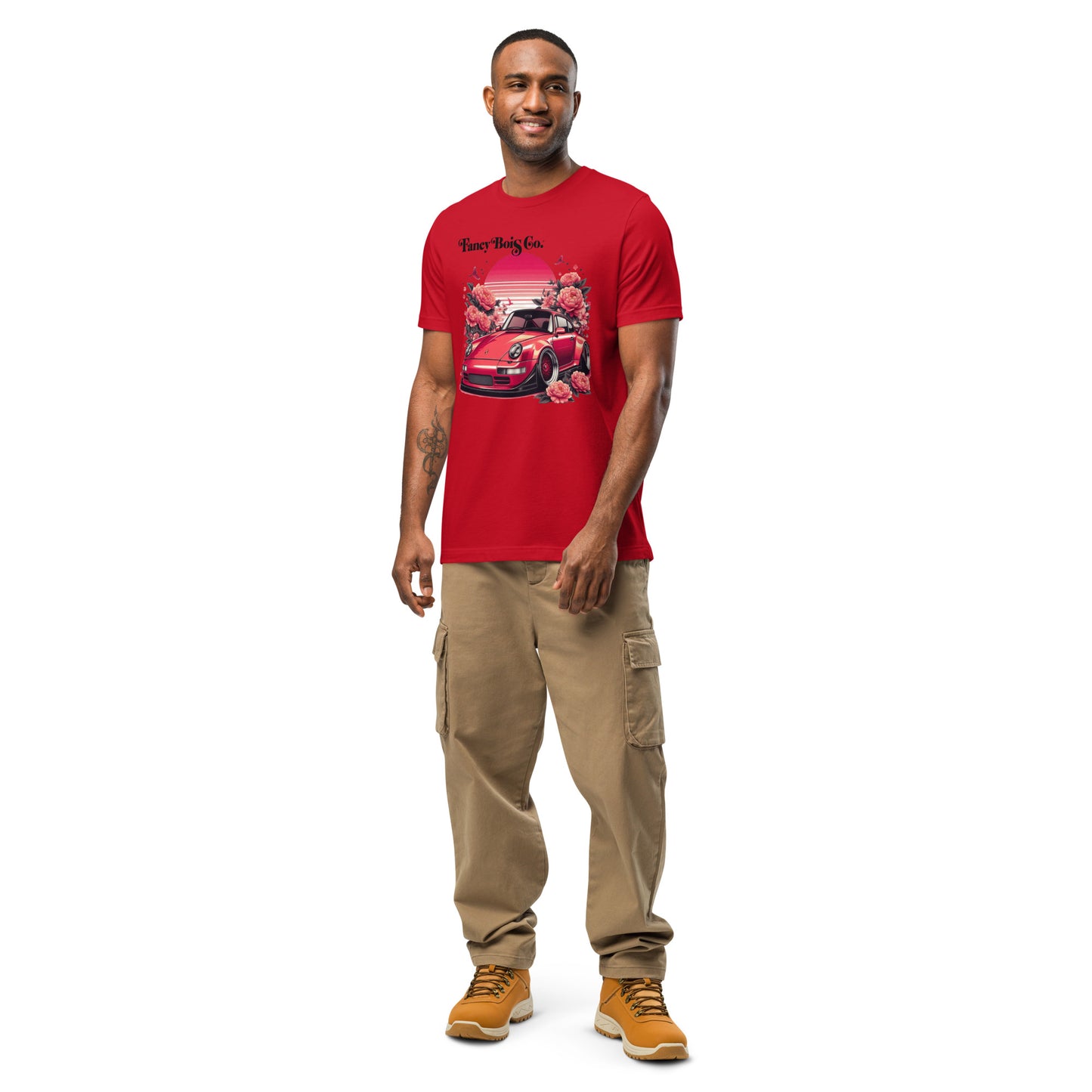 Fancy Bois Red Porsche 993 911 Carrera Cherry Red Tee