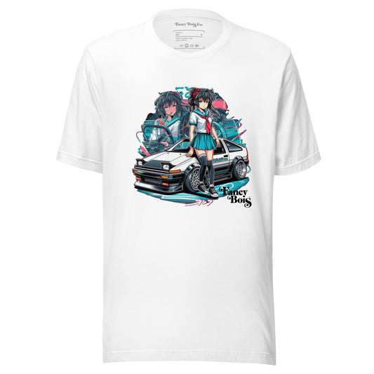 Fancy Bois Toyota Corolla AE86 White Tee