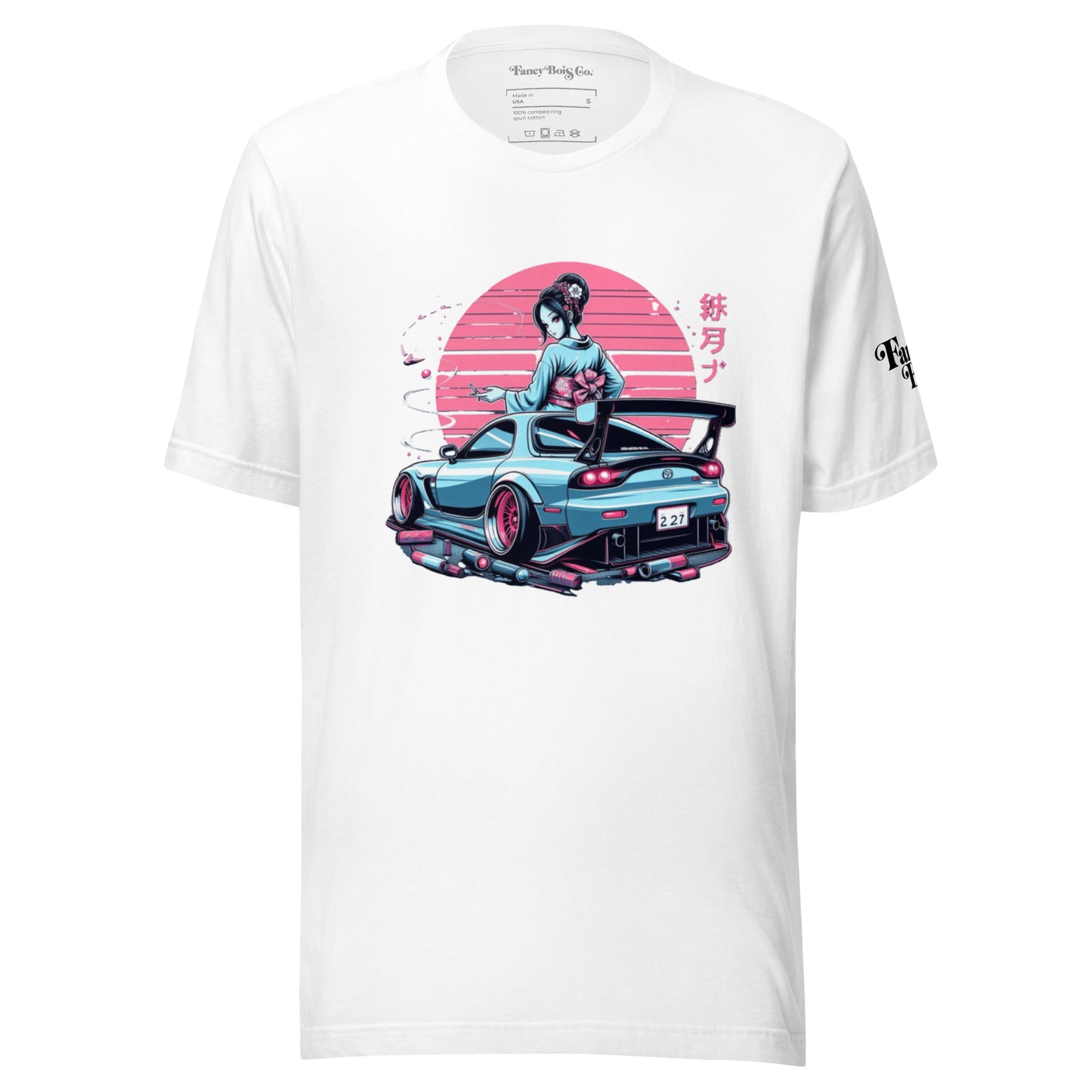 Fancy Bois Blue Mazda RX7 FD White Tee