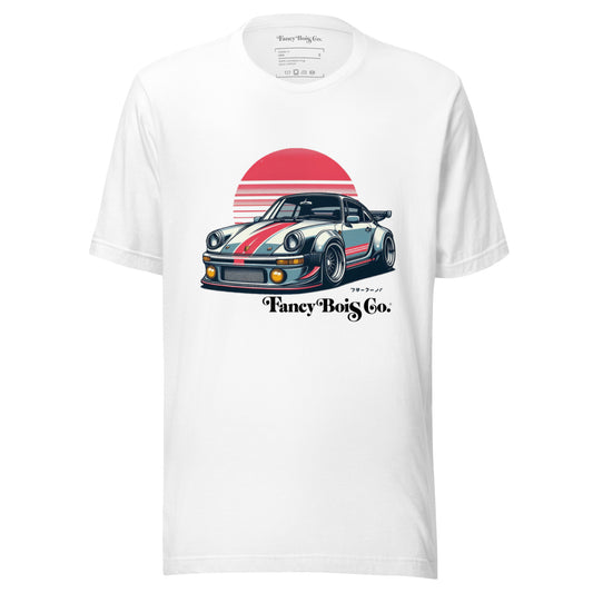 Fancy Bois Porsche 911 Carrera Rising Sun White Tee