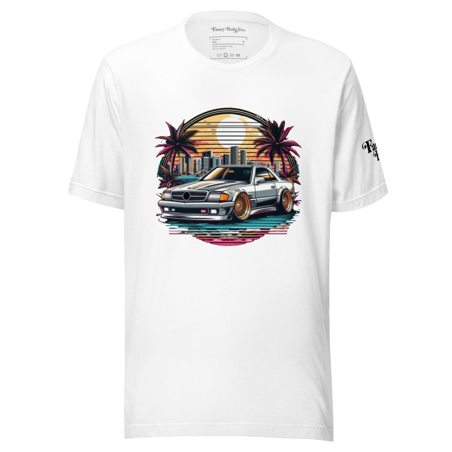 Fancy Bois Miami Vibes 500 SL White Tee