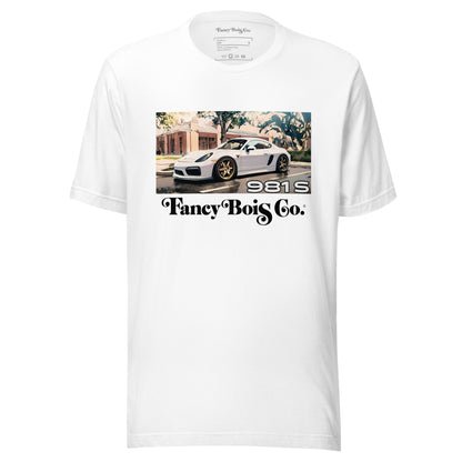 Fancy Bois Porsche 981 Cayman Dreams White Tee